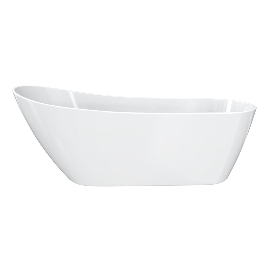 Maax Soca 67 x 29 Acrylic Freestanding Oval End Drain Bathtub in White