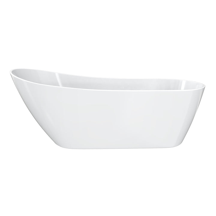 Maax Soca 67 x 29 Acrylic Freestanding Oval End Drain Bathtub in White