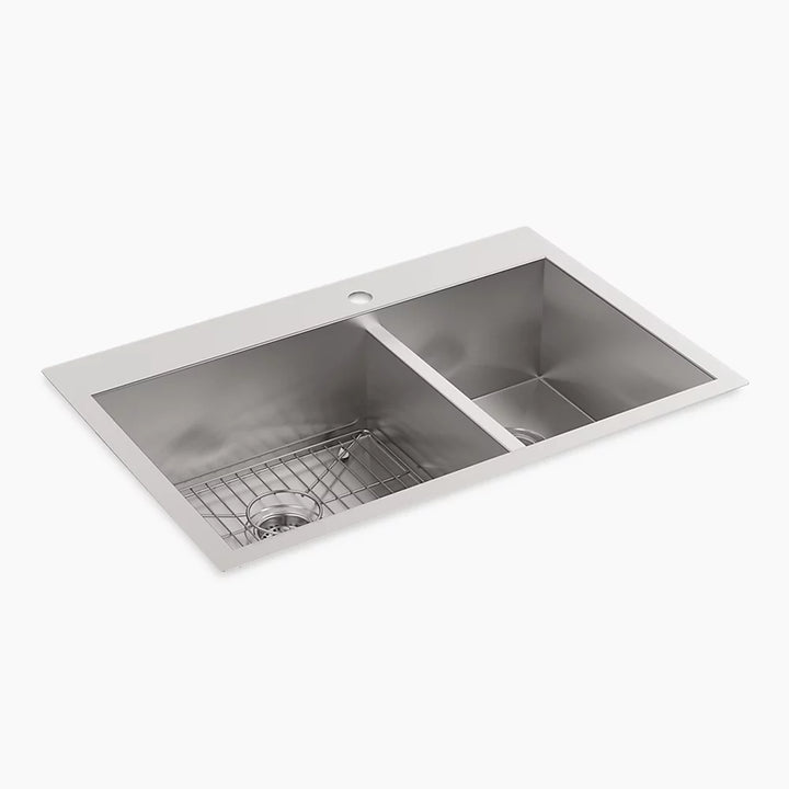 Kohler Vault™ 33" top-/undermount double-bowl kitchen sink  K-3823-1-NA