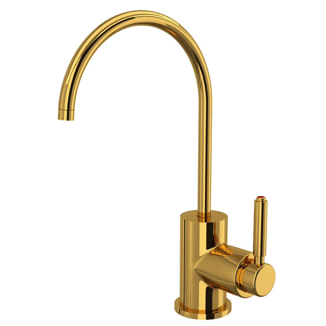 ROHL Lux Contemporary C-Spout Hot Water Faucet With Metal Lever Handle