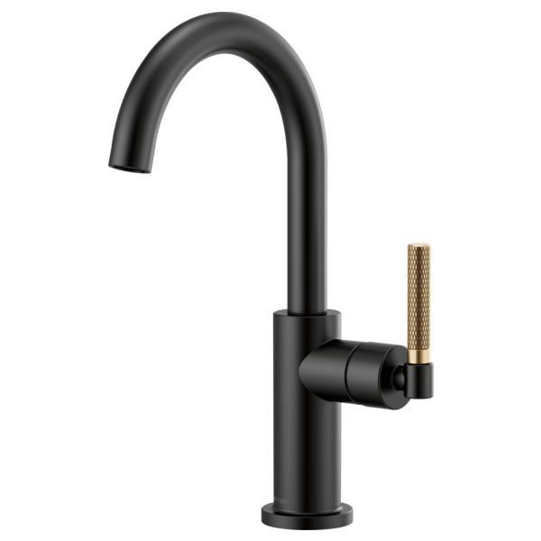 Brizo LITZE Bar Faucet with Arc Spout and Knurled Handle Kit