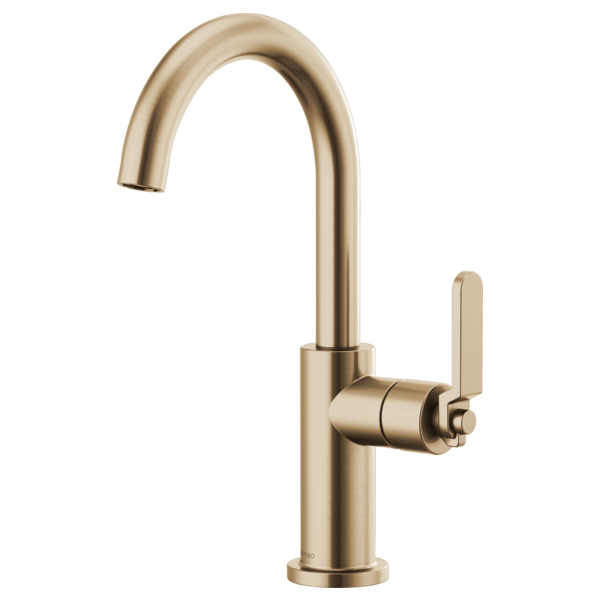 Brizo LITZE 61044LF - Bar Faucet with Arc Spout and Industrial Handle Kit