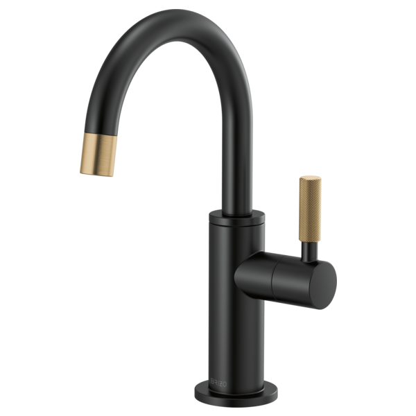 Brizo LITZE 61343LF-C Beverage Faucet with Arc Spout and Knurled Handle