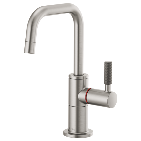 Brizo LITZE Instant Hot Faucet with Square Spout and Knurled Handle