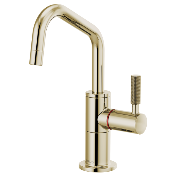 Brizo LITZE Instant Hot Faucet with Angled Spout and Knurled Handle