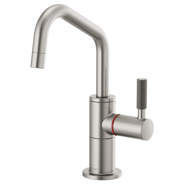 Brizo LITZE Instant Hot Faucet with Angled Spout and Knurled Handle