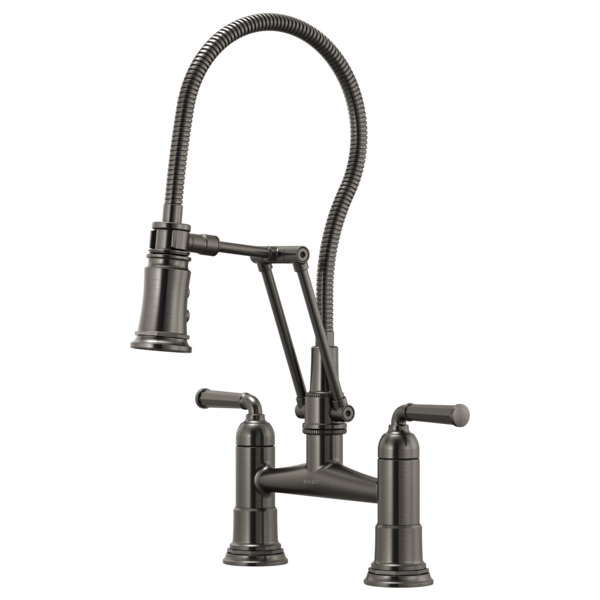 Brizo ROOK Articulating Bridge Faucet with Finished Hose