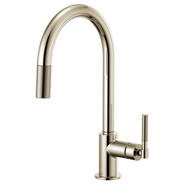 Brizo LITZE 63043LF-Pull-Down Faucet with Arc Spout and Knurled Handle