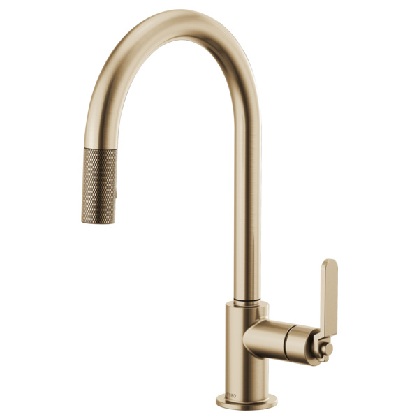 Brizo LITZE 63044LF-Pull-Down Faucet with Arc Spout and Industrial Handle