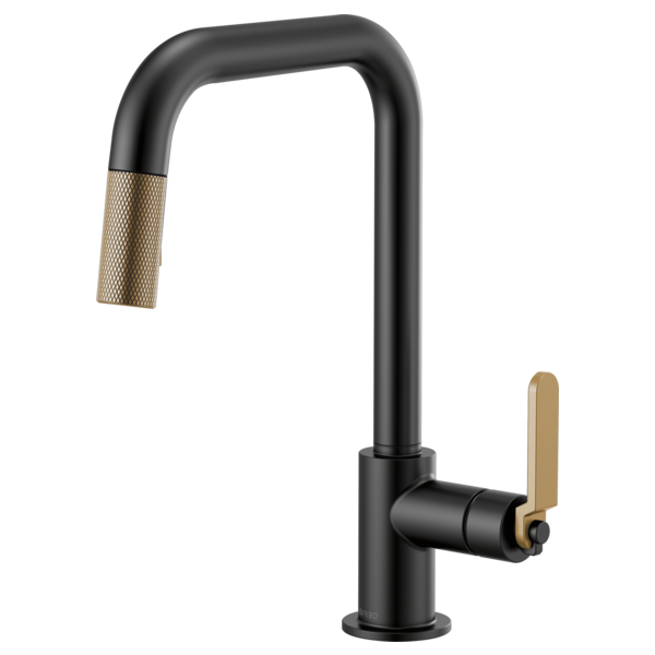 Brizo LITZE 63054LF-Pull-Down Faucet with Square Spout and Industrial Handle
