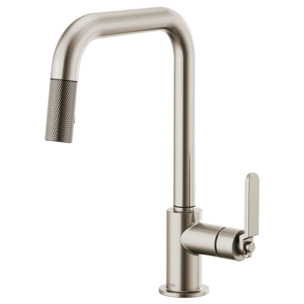 Brizo LITZE 63054LF-Pull-Down Faucet with Square Spout and Industrial Handle