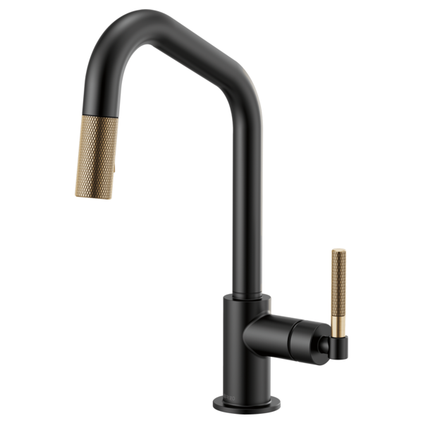 Brizo LITZE 63063LF-Pull-Down Faucet with Angled Spout and Knurled Handle