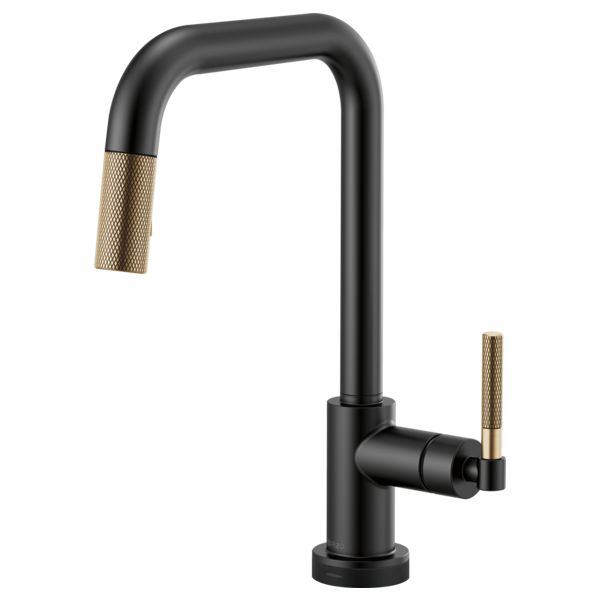 Brizo LITZE 64053LF-SmartTouch® Pull-Down Kitchen Faucet with Square Spout and Knurled Handle