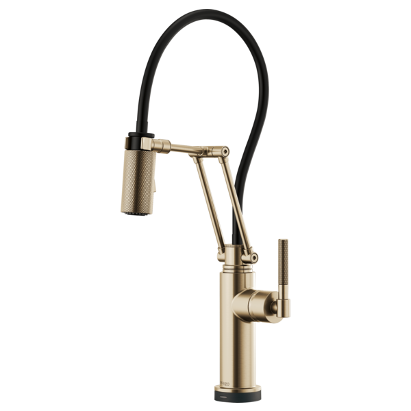Brizo LITZE 64243LF-SmartTouch Articulating Kitchen Faucet with Knurled Handle